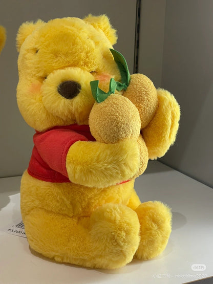 Disney迪士尼｜Winnie the Pooh stuffed toy (S) YUZU POOH柚子噗噗2023限定小熊维尼毛绒公仔｜s号｜约25*20cm