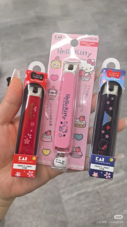 KAI贝印｜Hello Kitty Wafu Nail Clipper Standard M Fujisan Mount Fuji凯蒂猫和风富士山不锈钢指甲钳M号/防飞溅