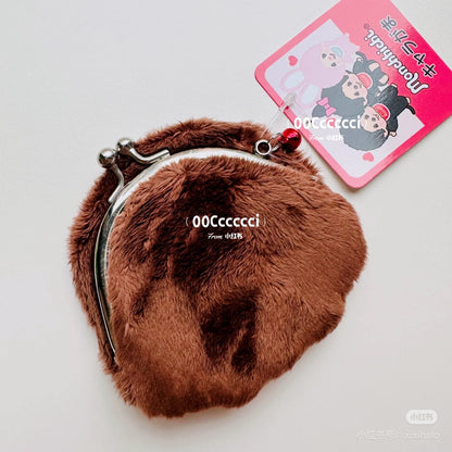 Monchhichi｜Mascot Coin Case｜H9.7 x W10 x D1.5cm approx.