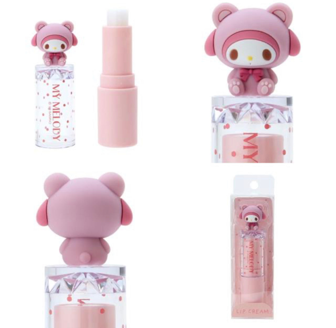 Sanrio｜2023最新Kawaii Cosme保湿润唇膏｜3.8g 尺寸: 2.5 x 2.5 x 9.7cm