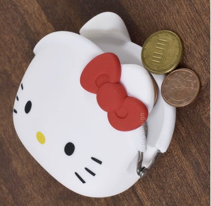 Sanrio｜易清洗防水硅胶hellokitty大头零钱包｜W9.7×H8.0×D4.7cm