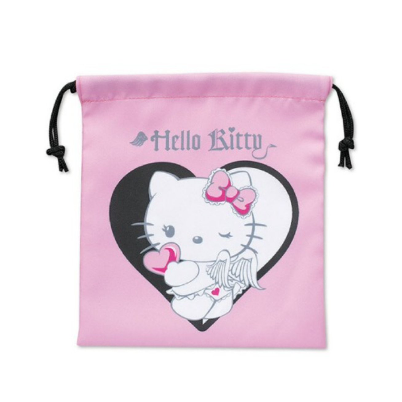 Sanrio三丽鸥｜Avail联名天使爱神恶魔天使Hello kitty束口袋/巾着/收纳包｜约H20xW17cm