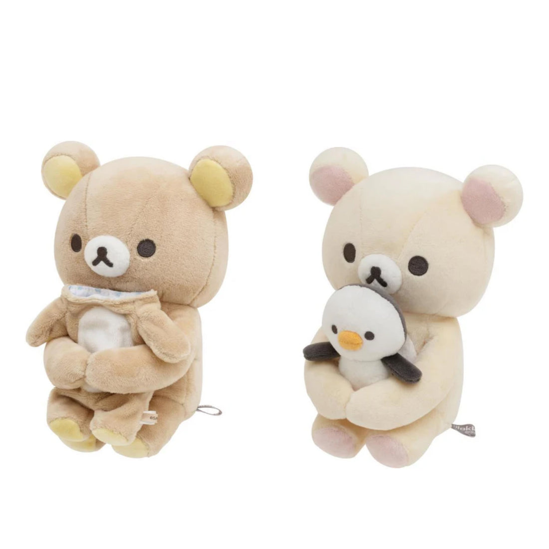 Rilakkuma轻松熊｜ Favorite Things Plush Smartphone Stand San-X毛绒玩偶手机支架/衣服和企鹅可分离｜约180×140×110mm