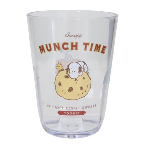 Snoopy｜卡通透明Munch Time曲奇图案耐热树脂杯｜370ml