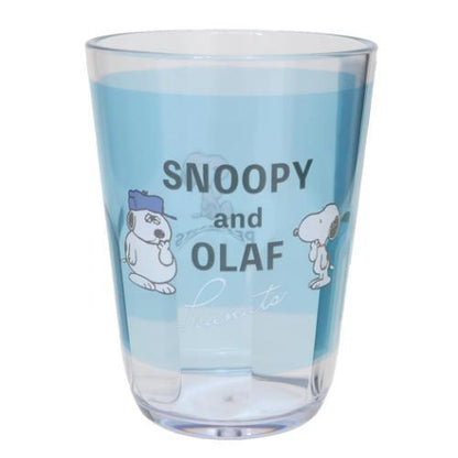 Snoopy｜snoopy and olaf 卡通透明耐热树脂杯｜370ml