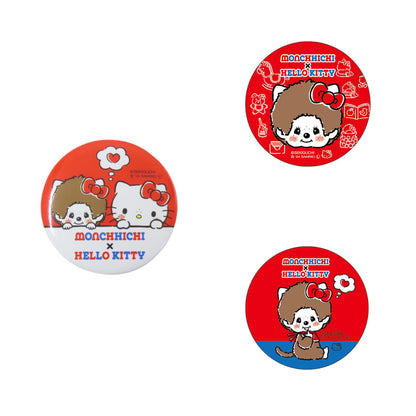 Monchhichi｜Sanrio Hello Kitty Can Badge Pin｜Φ58×4mm approx.