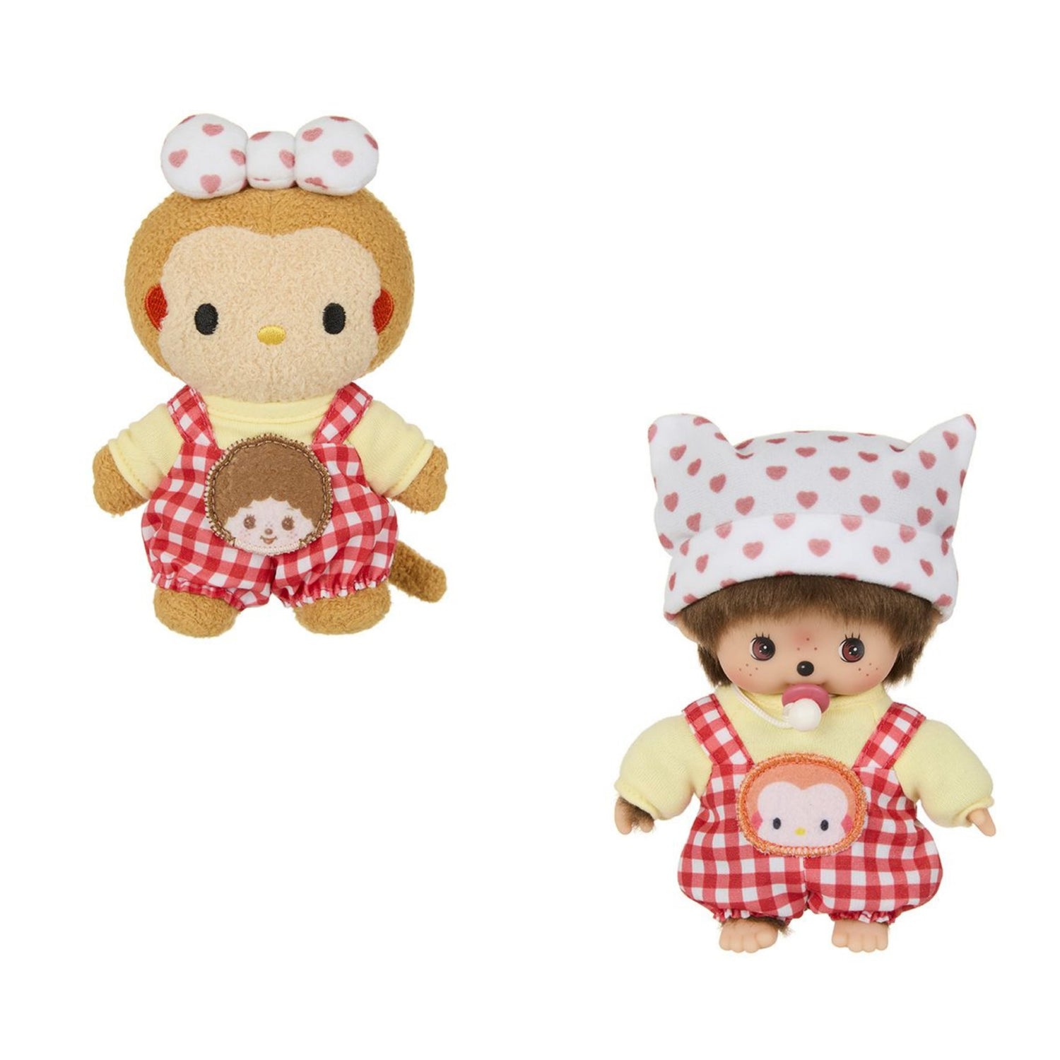 Monchhichi｜Monchhichi x Hello Kitty Plush Dolls｜H15 x W10 x D6.5cm approx.