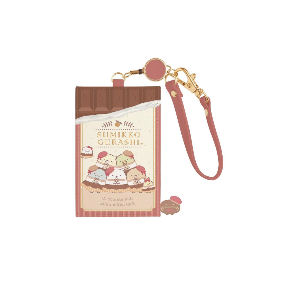 Sumikko gurashi｜Chocolate Fair at Sumikko Cafe - Pass Case with Reel San-X｜115 × 75 mm approx.