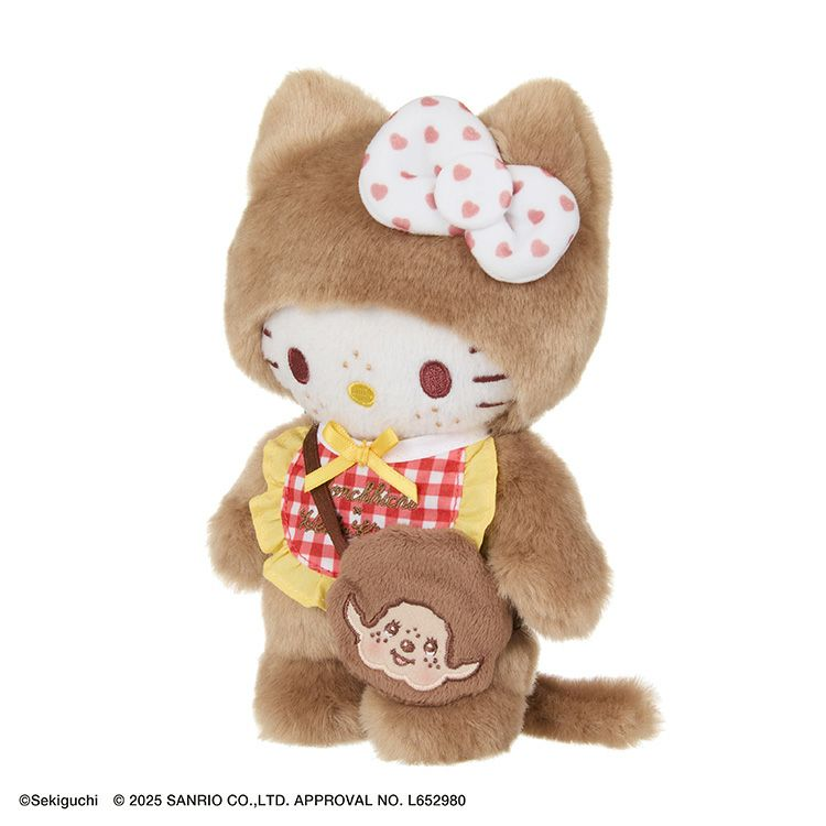 Monchhichi｜Monchhichi x Hello Kitty Plush S Hello Kitty｜H20 x W12 x D10cm approx.