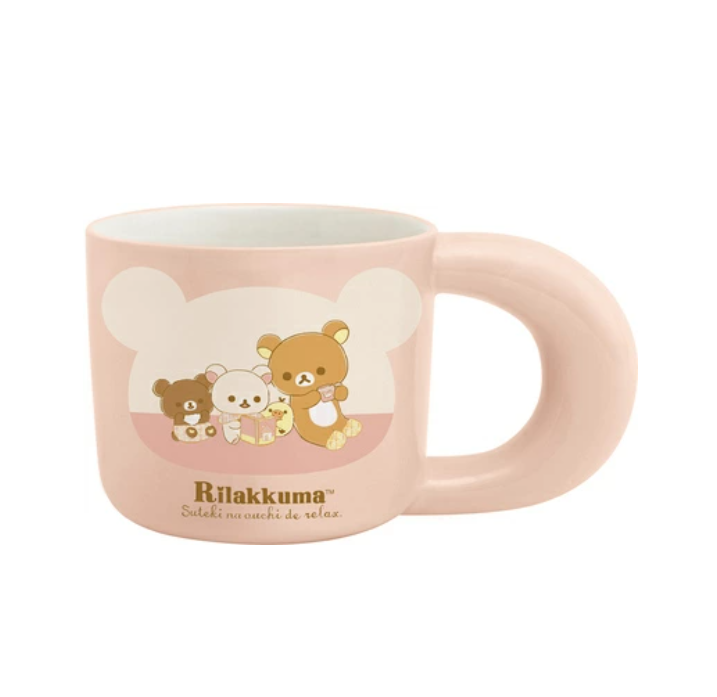 Rilakkuma轻松熊｜San-X Ceramic Mug / Wonderful House奇妙屋粉色陶瓷马克杯/微波炉适用｜约80×Φ90mm