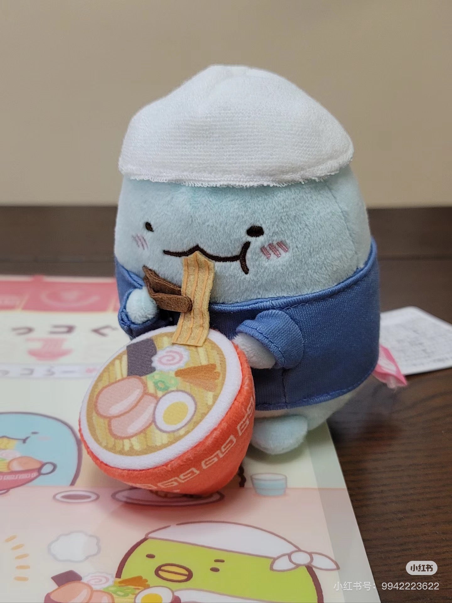 Sumikko gurashi角落生物｜Ramen Plush Tokage 拉面店系列水龙毛绒玩偶/公仔｜約110×90×140mm