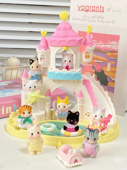 SylvanianFamilies森贝儿家族｜Nursery Sandbox &amp; Pool/Flora Rabbit幼儿园沙盘和泳池+垂耳兔站宝套组/玩具/过家家5746