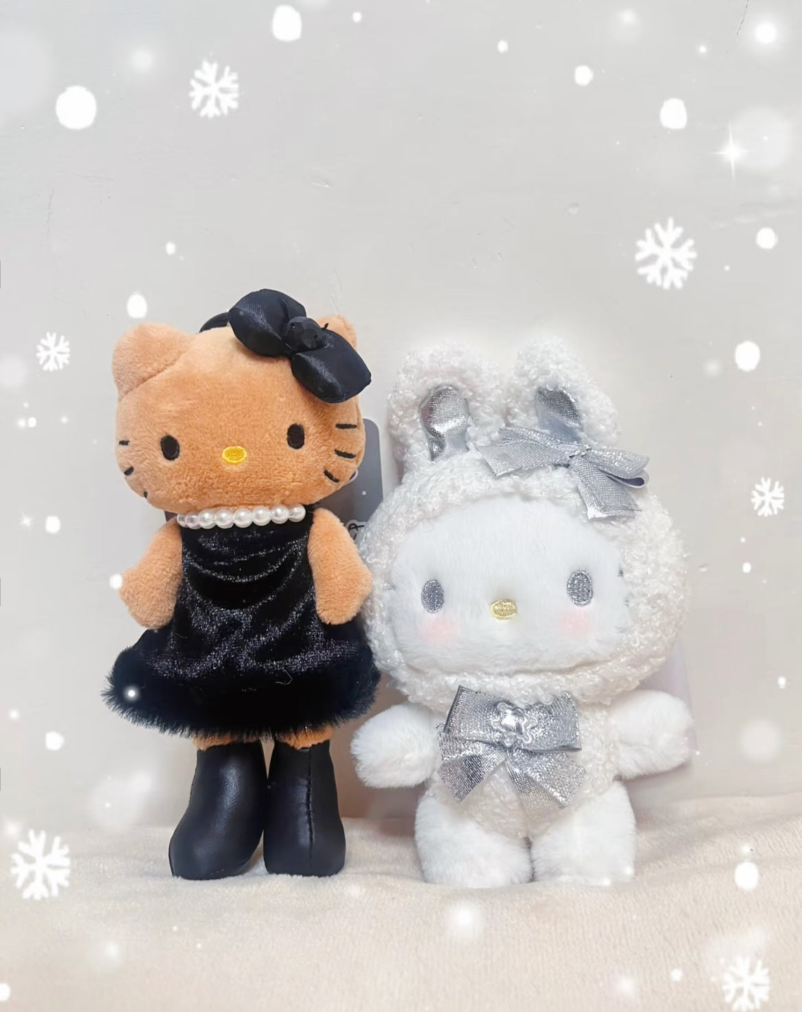 Sanrio三丽鸥｜Mascot Charm / Fluffy Snow Rabbit冬日毛茸茸银白初雪小兔系列可爱角色玩偶挂件/包挂｜约10×4×16.5cm