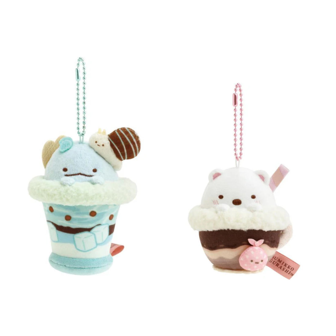 Sumikko gurashi｜Tokage Lizard Mint Chocolate Parfait Plush Keychain San-X｜ 105×65×65mm approx.