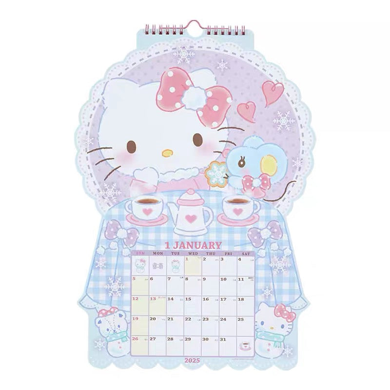 Sanrio三丽鸥｜Original Die-cut Calendar - Hello Kitty / 2025年可爱造型日历/挂历｜约29.7×1×41.9cm