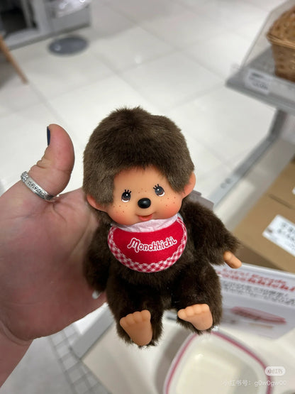 Monchhichi｜Premium Standard Plush SS Brown Boy Sitting｜14cm x 9cm x 7cm approx.