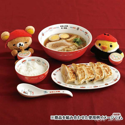 Rilakkuma轻松熊｜Ramen Plush Kiiroitori 拉面店系列鼻孔鸡毛绒玩偶/公仔｜約85 x 114 x 85mm