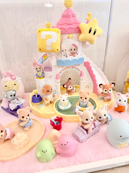 SylvanianFamilies森贝儿家族｜Nursery Sandbox &amp; Pool/Flora Rabbit幼儿园沙盘和泳池+垂耳兔站宝套组/玩具/过家家5746