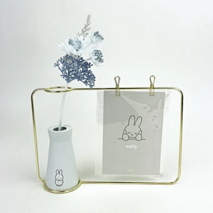 Miffy米菲｜金属相框+陶瓷花瓶装饰套装｜约20cm×27cm×6.3cm