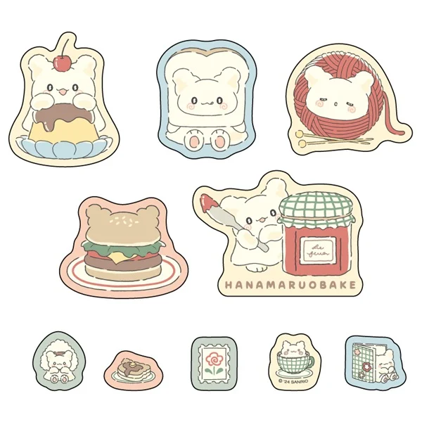 Sanrio三丽鸥｜Original Sticker Set - Hanamaruobake / Always Together 花丸鬼甜点系列贴纸套装 ｜20枚入