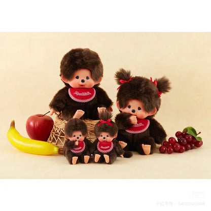 Monchhichi｜Premium Standard Plush SS Brown Boy Sitting｜14cm x 9cm x 7cm approx.