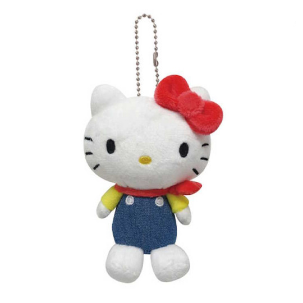 Sanrio｜复古风Hello Kitty戴红领巾毛绒/Cinnamoroll玉桂狗戴头巾挂件/挂包｜约130×85×65mm