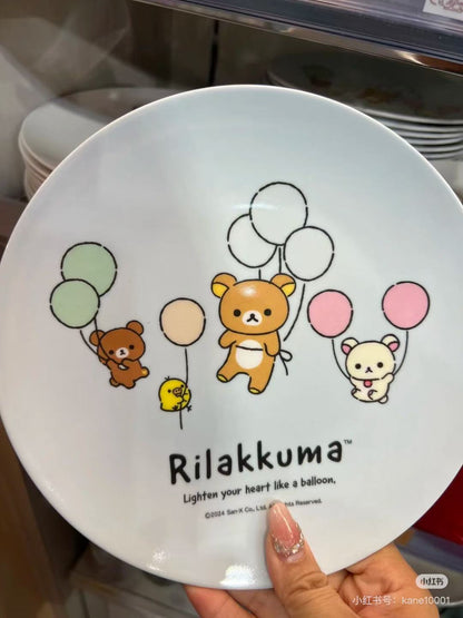 Rilakkuma｜Main Plate Rilakkuma Skater Plate｜Approx. 200 mm in diameter x 17 mm in height