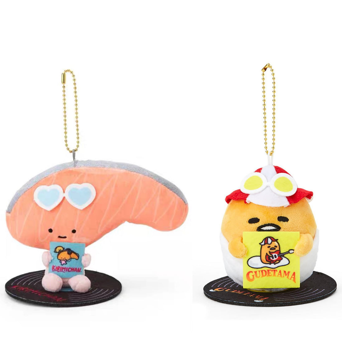 Sanrio三丽鸥｜ Original Mascot Holder - Kirimichan/Gudetama / Summer Festival夏日音乐祭三文鱼切片懒蛋蛋毛绒挂件/包挂｜約11.5 x 10.3 x 8.3cm