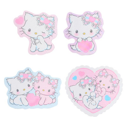 Sanrio三丽鸥｜Sticker Set - Charmmy Kitty / Fluffy Heart毛茸茸爱心系列平成复古可爱角色贴纸套装｜16枚入