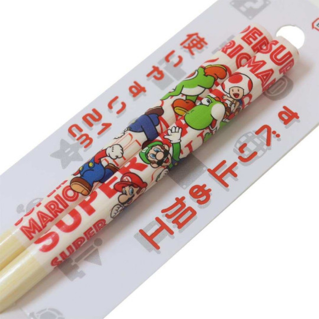 Nintendo任天堂｜Mario Bamboo Chopsticks 21cm / Super Mario Brothers超级马里奥竹制筷子｜约长210mm