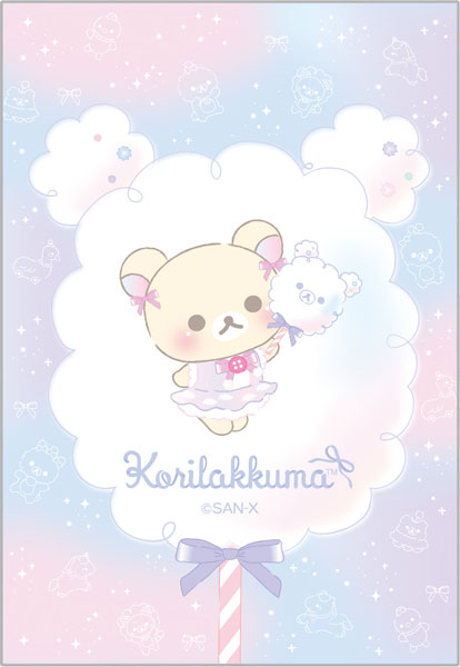 Rilakkuma轻松熊｜Korilakkuma Osora no Kururin Wataame Sticker天空白云棉花糖系列防水防紫外线贴纸｜约75 x 60mm