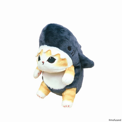 Mofusand｜Study Buddy Plush Toy - Cat / Fried Shrimp Nyan鲨鱼猫坐姿矫正贴贴毛绒玩偶｜约H360 x W145 x D180mm