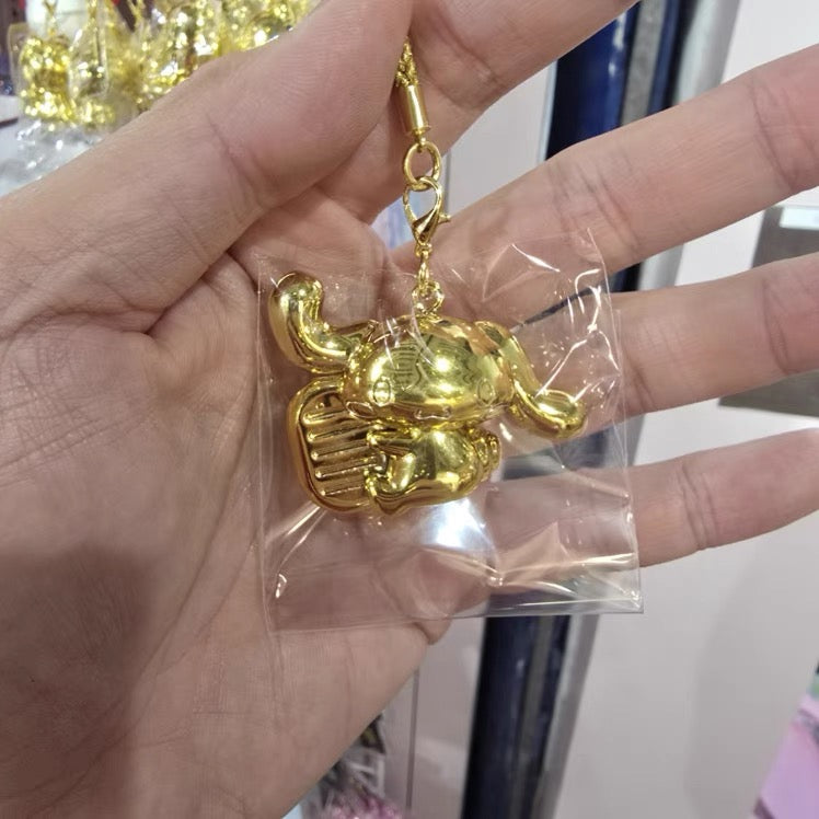 Sanrio三丽鸥｜Golden Netsuke Charm十二生肖蛇年限定招财猫系列金色吊饰挂件/手机链｜ 约3.1×2.4×3.9cm