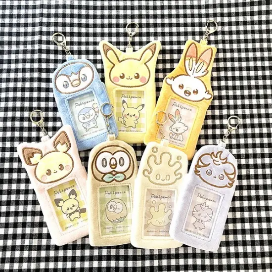 Pikachu皮卡丘｜ Pokemon Photo Holder Card Case Keychain可爱角色毛绒卡套｜约107x211x20mm