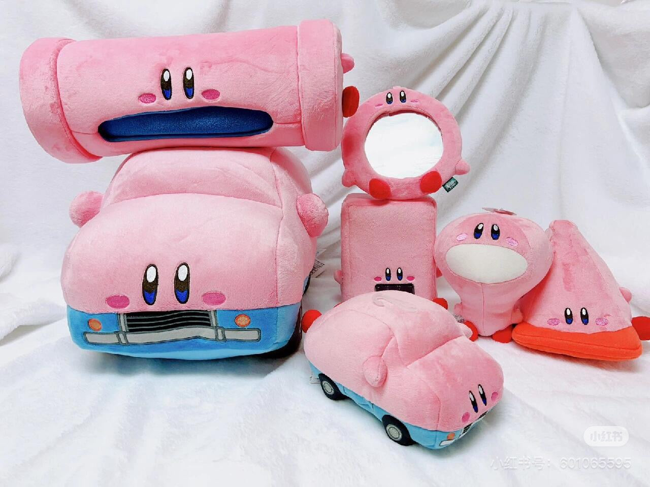 Kirby星之卡比｜Shaking Plush Car Mouth Kirby吞下整辆汽车变身毛绒玩具摆件/公仔/拉发条会震动｜约W9 x D13.5 x H7 cm