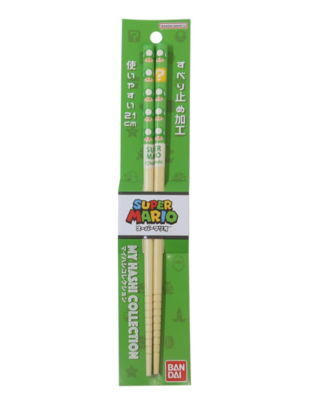 Nintendo任天堂｜Mario Bamboo Chopsticks 21cm / Super Mario Brothers超级马里奥竹制筷子｜约长210mm