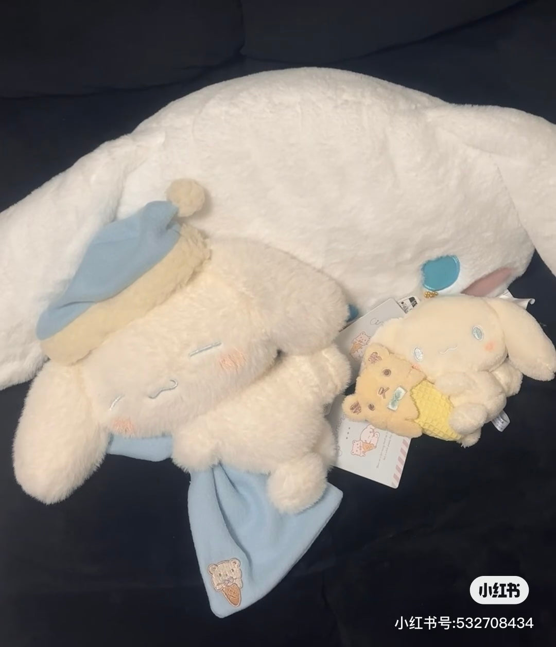 Sanrio三丽鸥｜Plush Doll Cinnamoroll Relaxed Natural Small超好摸睡帽睡梦玉桂狗毛茸茸玩偶/公仔｜约13.0 x 26.0 x 19.0cm