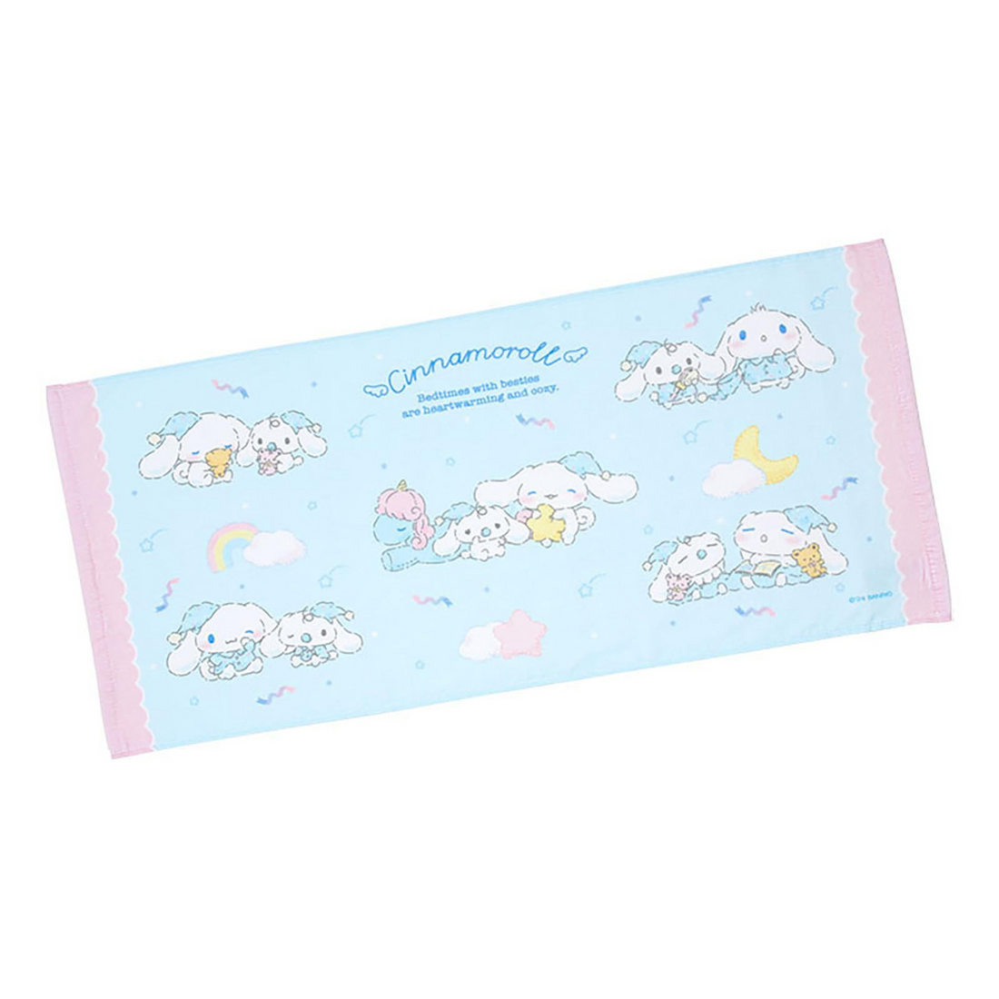 Sanrio三丽鸥｜ Face Towel - Cinnamoroll / Sleepy Time玉桂狗甜梦系列困困大耳狗100%棉可爱图案毛巾/洗脸巾｜约34×0.5×76cm