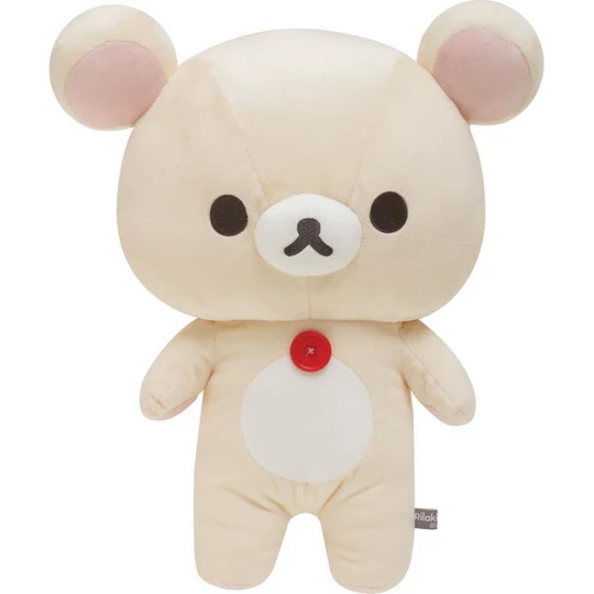 Rilakkuma轻松熊｜Korilakkuma Plush Doll M BASIC RILAKKUMA Favorite Things San-X超好摸轻松熊/小白熊毛绒玩偶公仔抱枕/靠垫｜约370×320×150mm