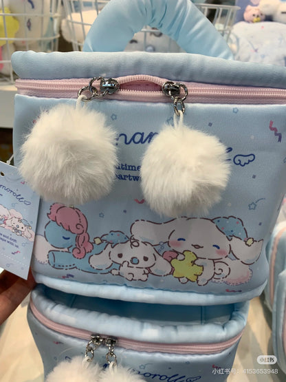 Sanrio三丽鸥｜Vanity Pouch - Cinnamoroll / Sleepy Time玉桂狗甜梦系列困困大耳狗化妆包/收纳包｜约18×16×16cm