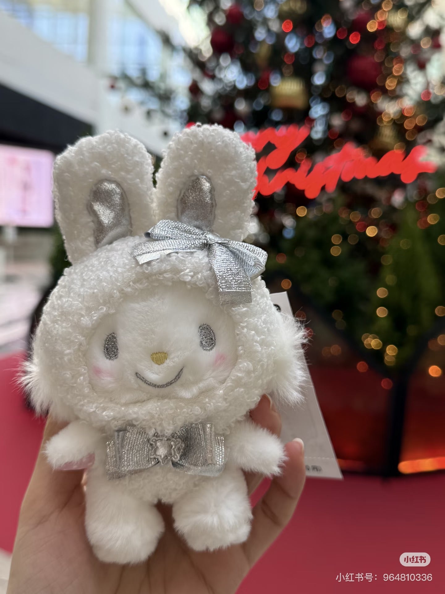 Sanrio三丽鸥｜Mascot Charm / Fluffy Snow Rabbit冬日毛茸茸银白初雪小兔系列可爱角色玩偶挂件/包挂｜约10×4×16.5cm