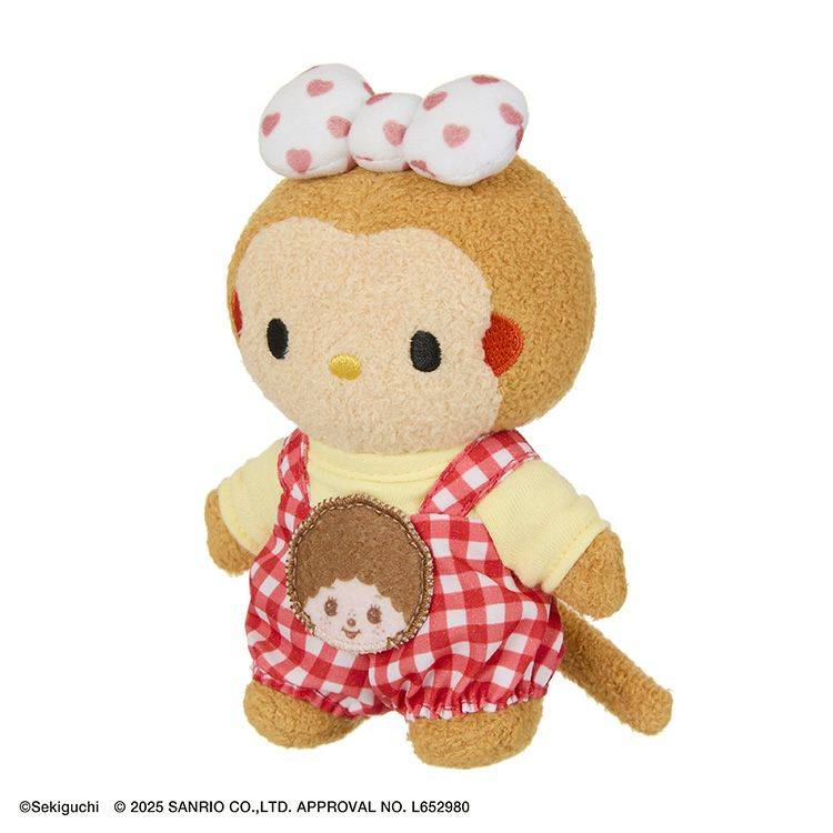 Monchhichi｜Monchhichi x Hello Kitty Plush Dolls｜H15 x W10 x D6.5cm approx.