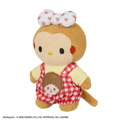 Monchhichi｜Monchhichi x Hello Kitty Plush Dolls｜H15 x W10 x D6.5cm approx.