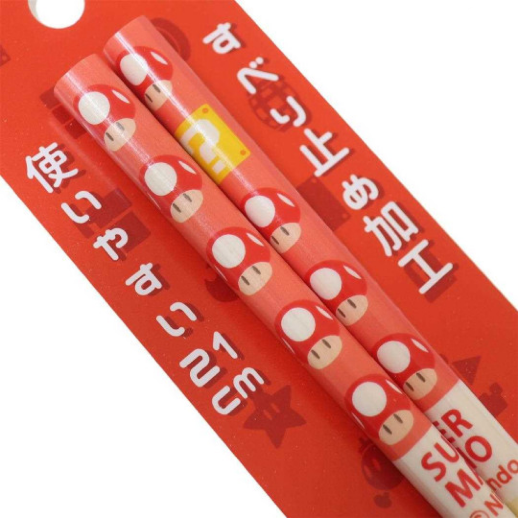 Nintendo任天堂｜Mario Bamboo Chopsticks 21cm / Super Mario Brothers超级马里奥竹制筷子｜约长210mm