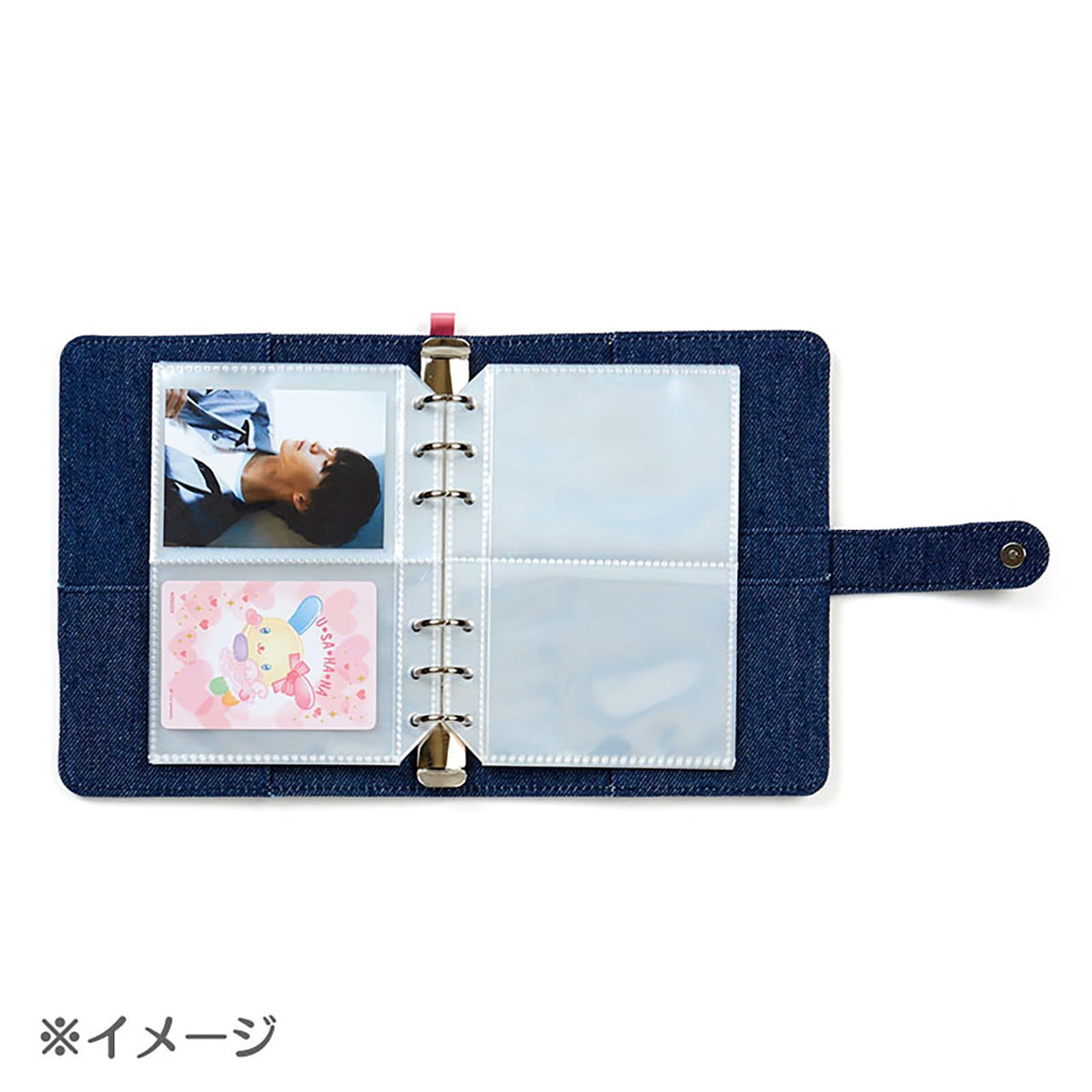 Sanrio三丽鸥｜Binder Characters 6-Hole A6 Notebook Size Card Storage Clear 2-Tier Pocket/Denim Patch牛仔丹宁贴布系列活页相册/卡片收纳册/正反面不同图案｜约21.2 x 20.0 x 5.2cm