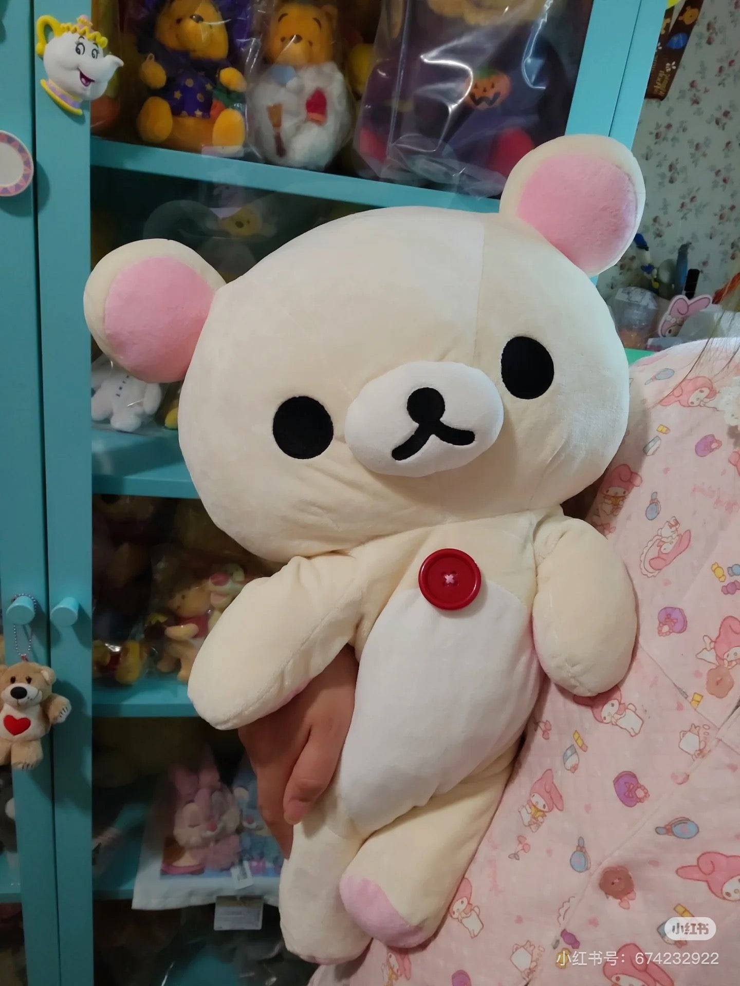 Rilakkuma轻松熊｜San-X Plush Doll Rilakkuma Korilakkuma-Size L超好抱大号小白熊毛绒玩偶/公仔｜约450x350x160mm