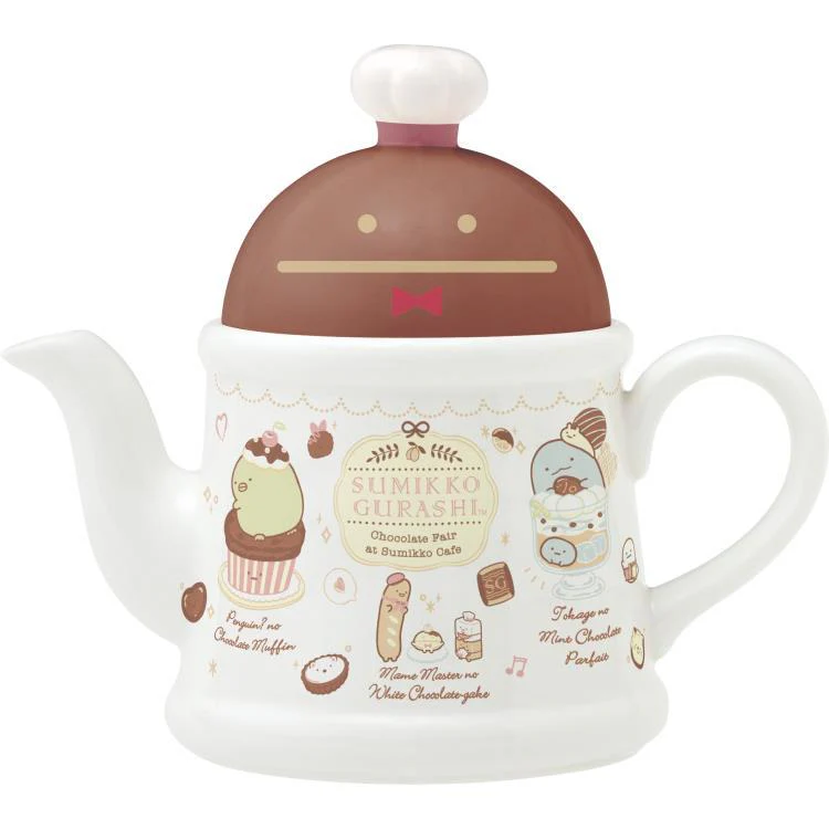 Sumikko gurashi｜ San-X Porcelain Teapot - Sumikko Gurashi : Chocolate Fair at Sumikko Cafe｜140×Φ100mm approx.