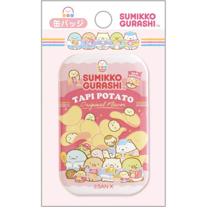 Sumikko gurashi角落生物｜Waku Waku Tapioca Convenience Store - Button Badge -B San-X哇哇哇木薯便利店系列吧唧/徽章/胸针｜约70mm x 45mm