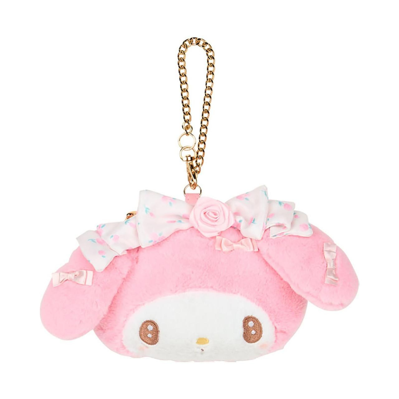 Sanrio三丽鸥｜Sanrio Original Face-shaped Pass Case/ Dolly Rose多莉玫瑰限量系列脸型毛绒零钱包挂件/卡包｜约16×6×12.6cm