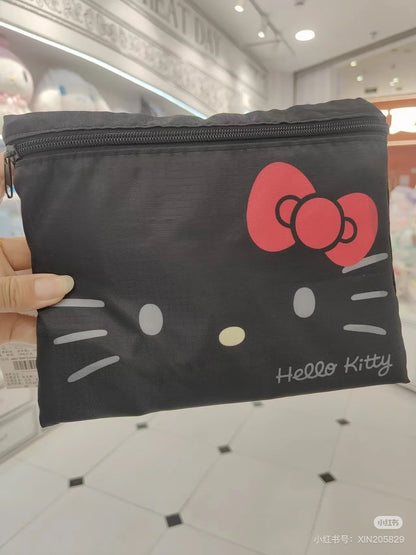 Sanrio三丽鸥｜Hello Kitty Face Shape Boston Bag Travel Bag可收纳超轻大容量手提斜挎旅行包｜约24.3 x 19.7 x 4.4cm